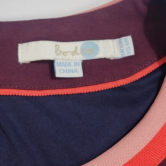 Boden Gloria Ponte Shift Dress In Merlot Retro Shift 6R - Picture 4 of 13